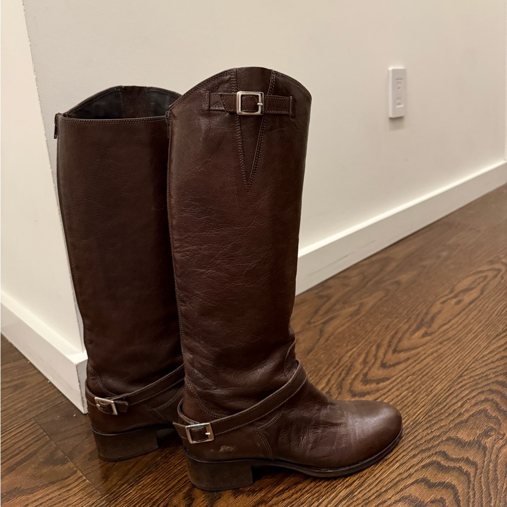 Brown Leather Riding Boots